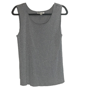 Coldwater Creek women’s size XL, silver sparkle, tank, sweater,ribbed,silk blend